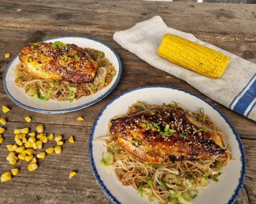 Receta de pechuga de pollo estilo oriental de Carmen Albo con pollo de corral