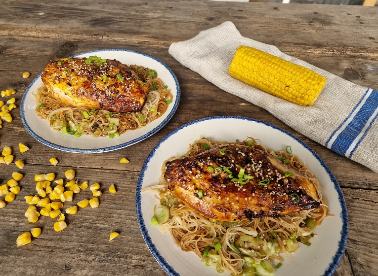 Receta de pechuga de pollo estilo oriental de Carmen Albo con pollo de corral
