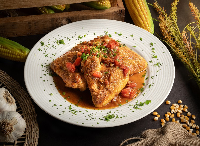 Alitas de pollo al vinagre de Jerez con pollo de Corral de Coren