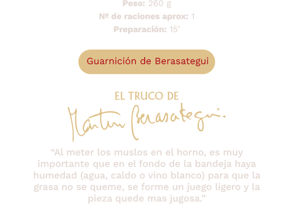 Muslo de Pato en Confit (Con grasa de Pato)